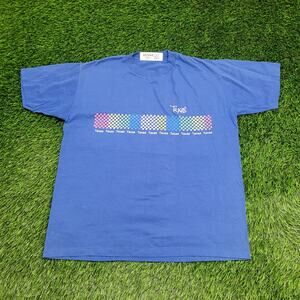 Vintage 90s Texas Shirt Large 22x25 Blue USA